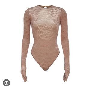 Skims Velvet Logo Glove Bodysuit NWT